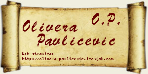 Olivera Pavličević vizit kartica